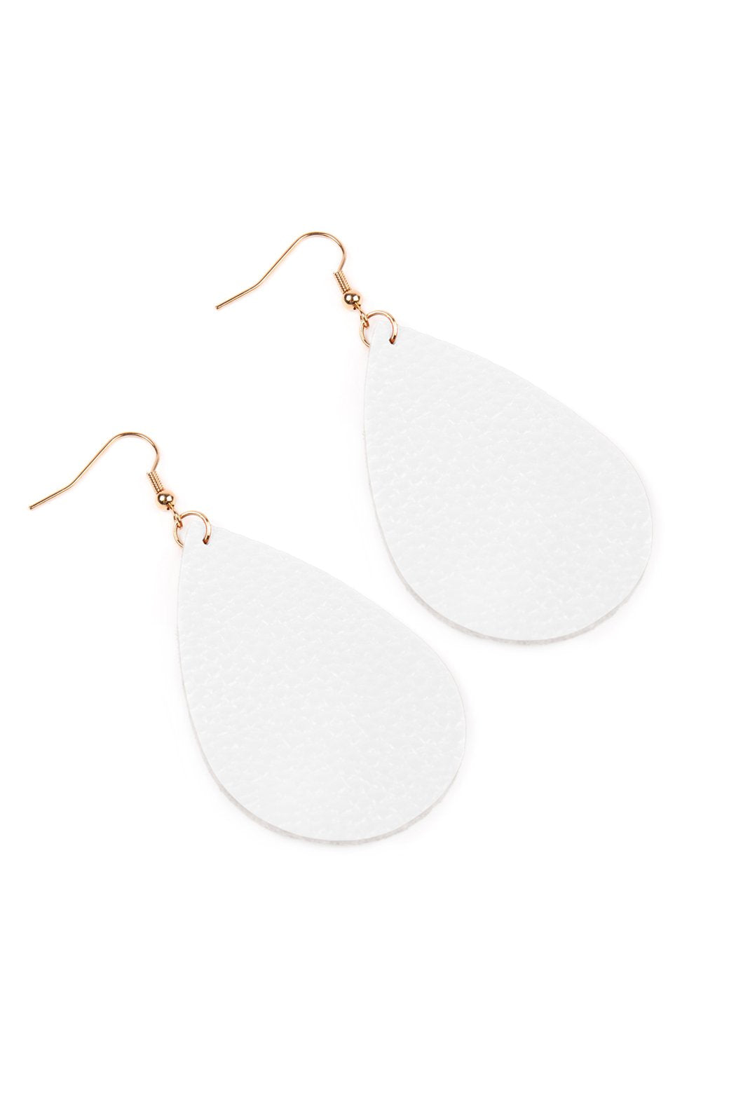 Teardrop Leather Earrings - 18 COLORS -