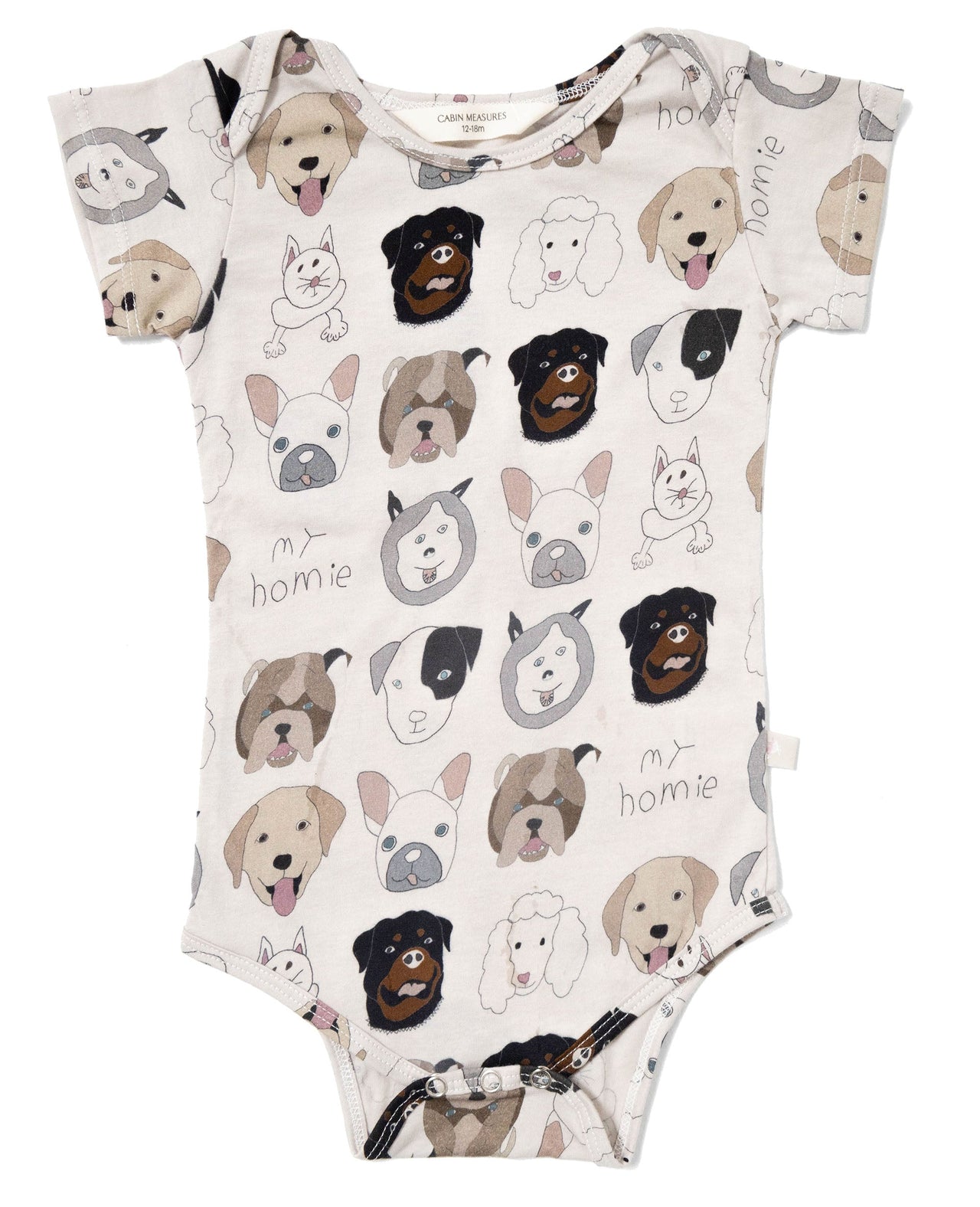 Cabin Measures - Baby Onesie / Organic Cotton Baby Bodysuit / MY HOMIES -