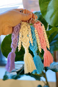 Thumbnail for Macrame Beloved Boho Key Chain - 7.5