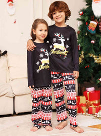 Thumbnail for KIDS MERRY CHRISTMAS Graphic Top and Pants Set - T -