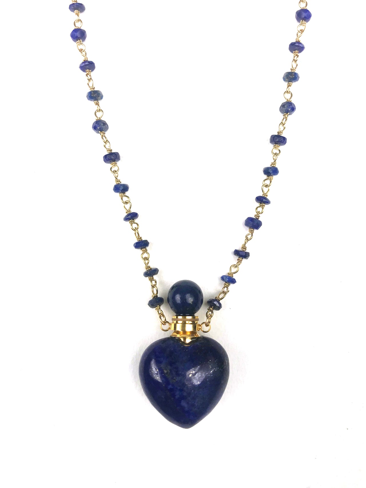 Gena Myint - Lapis Lazuli Heart Necklace -