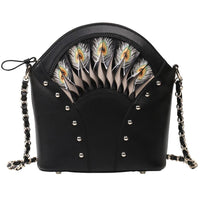 Thumbnail for Feather Black Shoulder Bag - 1 COLOR -