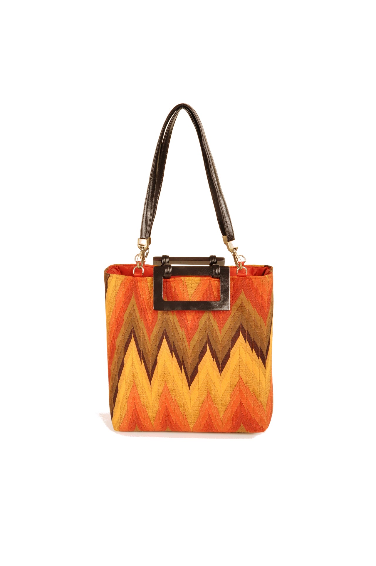 Flame Rust - 100% silk interior - Small Tote - 1 COLOR -