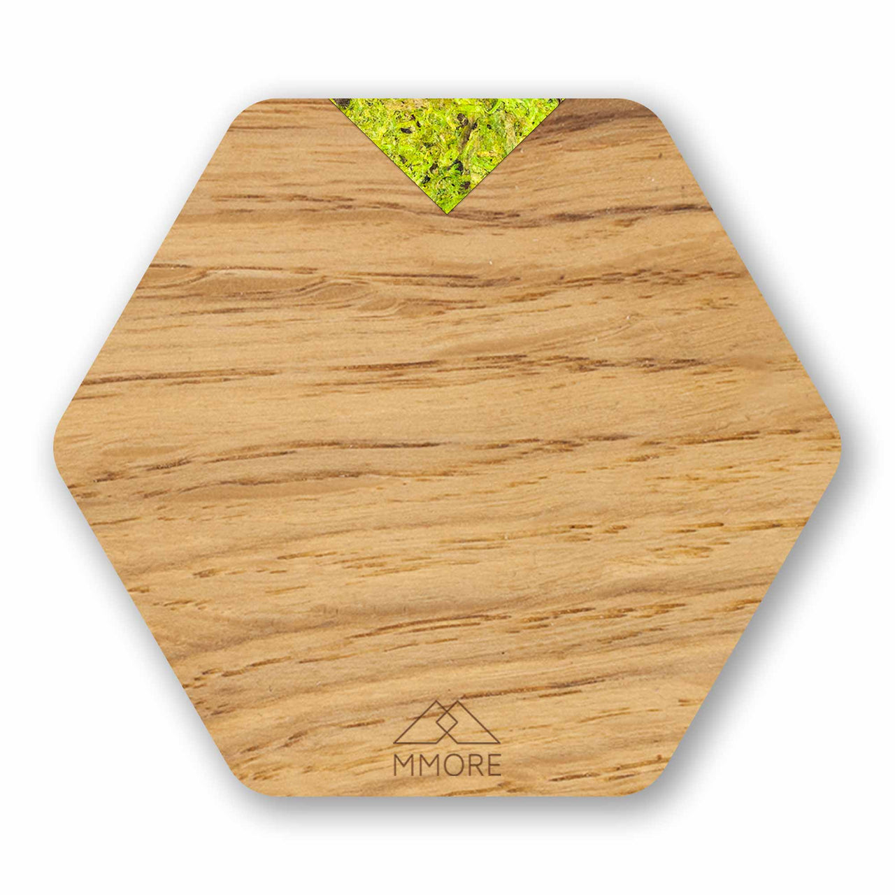 MMORE - Wooden Coasters - Oak / Set of 4 Coasters - 10 THUMB HANDLE COLORS -