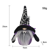 Thumbnail for Halloween, Broomstick, Top Hat - Vampire & Witch Gnome Ornaments - Cute - 8.27