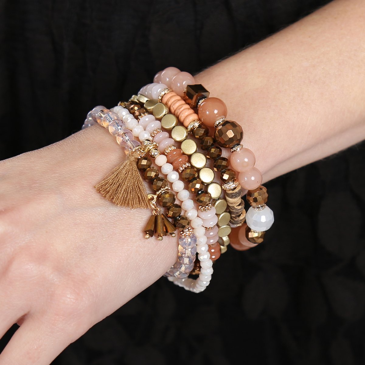 Beads Stack Bracelet - 5 COLORS