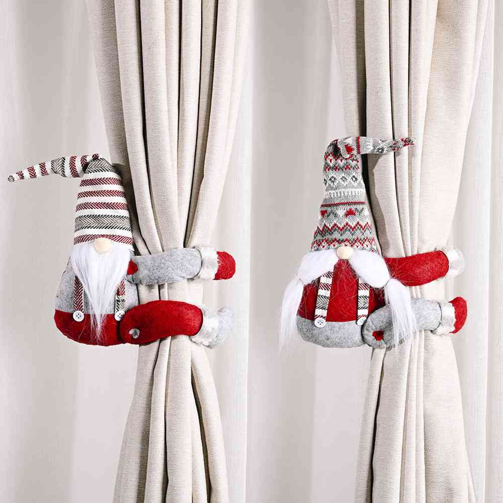 Christmas Gnome Curtain Ornaments - 15" - [5-10 DAY DELIVERY] - T - 2 TYPES/STYLES -