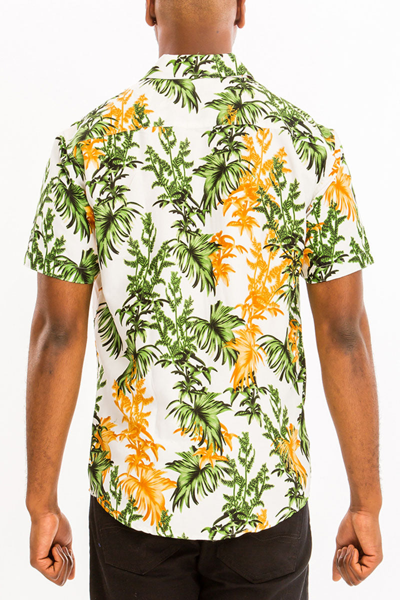 WEIV - Digital Print Hawaiian Short Sleeve Shirt -