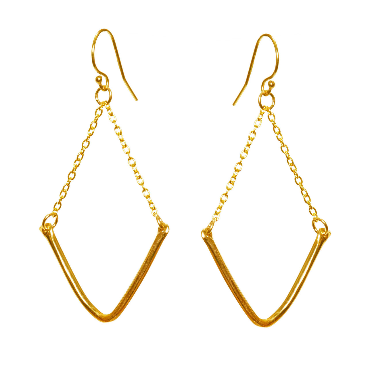 Alicia Marilyn - V Earrings - Gold Vermeil -