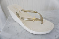 Thumbnail for SAND BY SAYA N.Y. - Gold Starfish - Women's High Wedge Matte - 3 COLORS -