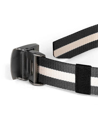 Thumbnail for Mens One Size Adjustable Strap Stripe Nylon Web Belt With Metal Buckle - 6 COLORS -