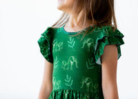 Thumbnail for Eclipse Kids - Flutter Sleeve Twirl Dress - Elephants - SIZES 2T THRU 11/12 -