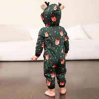 Thumbnail for BABY Printed Hooded Long Sleeve Jumpsuit - T -