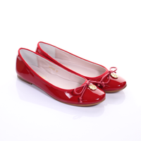 Thumbnail for Patent Sheep Leather Ballerina (Red)