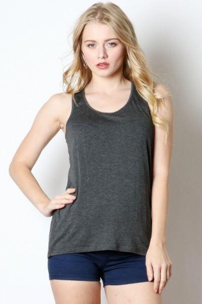 Riah Fashion - Racer Back Zipper Tank Top - 6 COLORS -