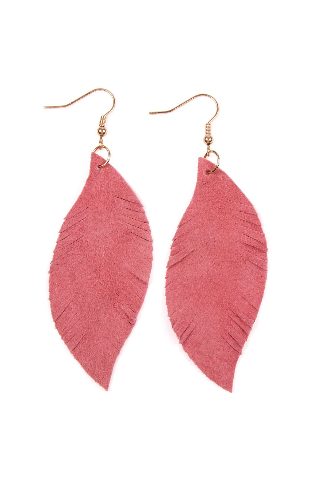 Fringe Suede Leather Earrings - 13 COLORS -