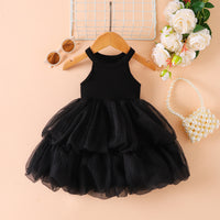 Thumbnail for Ribbed Sleeveless Tulle Dress - T - 1 COLOR -