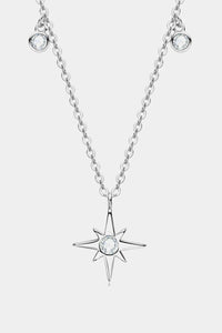 Thumbnail for Moissanite North Star Pendant 925 Sterling Silver Necklace