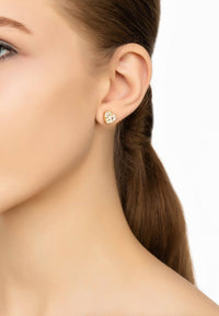 Thumbnail for LATELITA - Heart Sparkling Stud Earrings Gold -