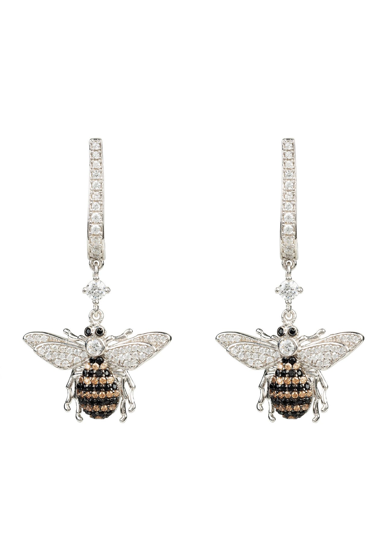 LATELITA - Honey Bee Drop Earrings Silver -