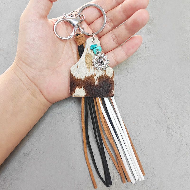 Turquoise Fringe Detail Key Chain - T - 10 STYLES -