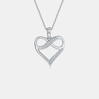 Thumbnail for Moissanite 925 Sterling Silver Heart Necklace