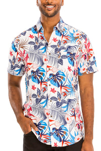 Thumbnail for WEIV - Digital Print Hawaiian Short Sleeve Shirt -