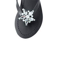 Thumbnail for SAND BY SAYA N.Y. - One Star - Rhinestone Mid Wedge Flip Flops - 2 COLORS -