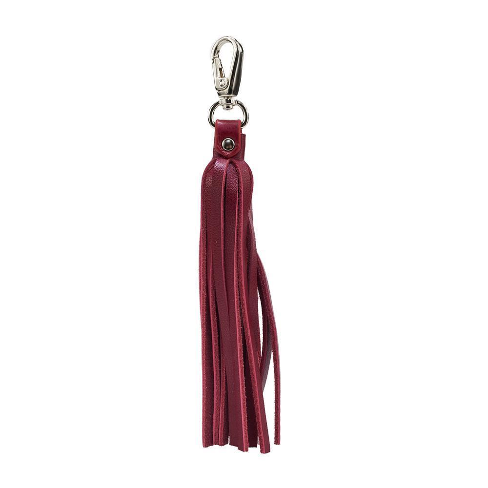 ClaudiaG - Fringe Power Leather Bag Charm- Cab/Silver - 1 COLOR -