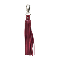 Thumbnail for ClaudiaG - Fringe Power Leather Bag Charm- Cab/Silver - 1 COLOR -