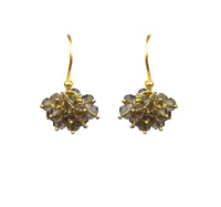 Thumbnail for Gena Myint - Smoky Topaz Cluster Vermeil Earrings -