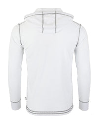 Thumbnail for Men's Thermal Long Sleeve Lightweight Fashion Hooded Henley - 1 COLOR