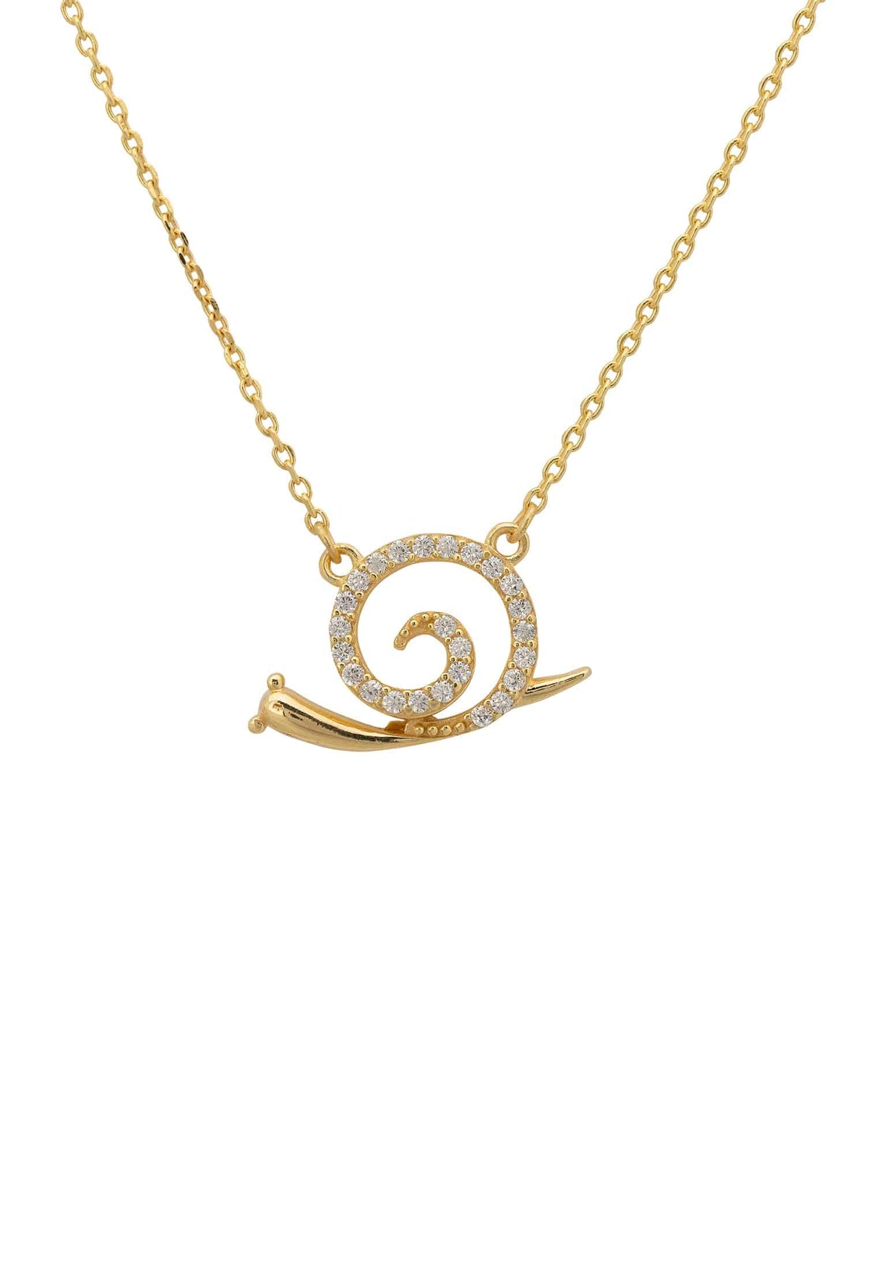 LATELITA - Snail Pendant Necklace Gold -