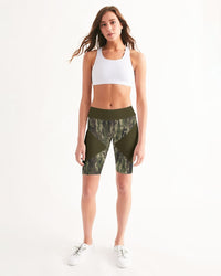 Thumbnail for Chaluisant - Graphic Camo Women's Mid-Rise Bike Shorts -