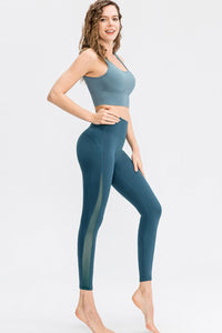 Thumbnail for Wide Waistband Slim Fit Long Sports Leggings - T - 5 COLORS -