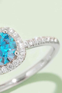 Thumbnail for Adored 1 Carat Moissanite 925 Sterling Silver Halo Ring