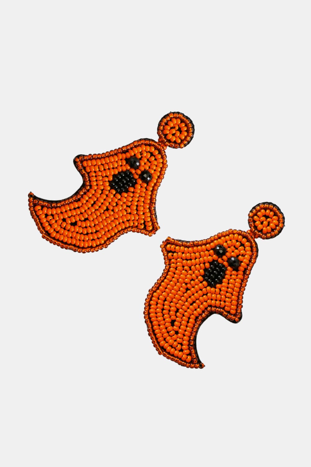 Ghost Shape Beaded Dangle Earrings - T - 2 COLORS -