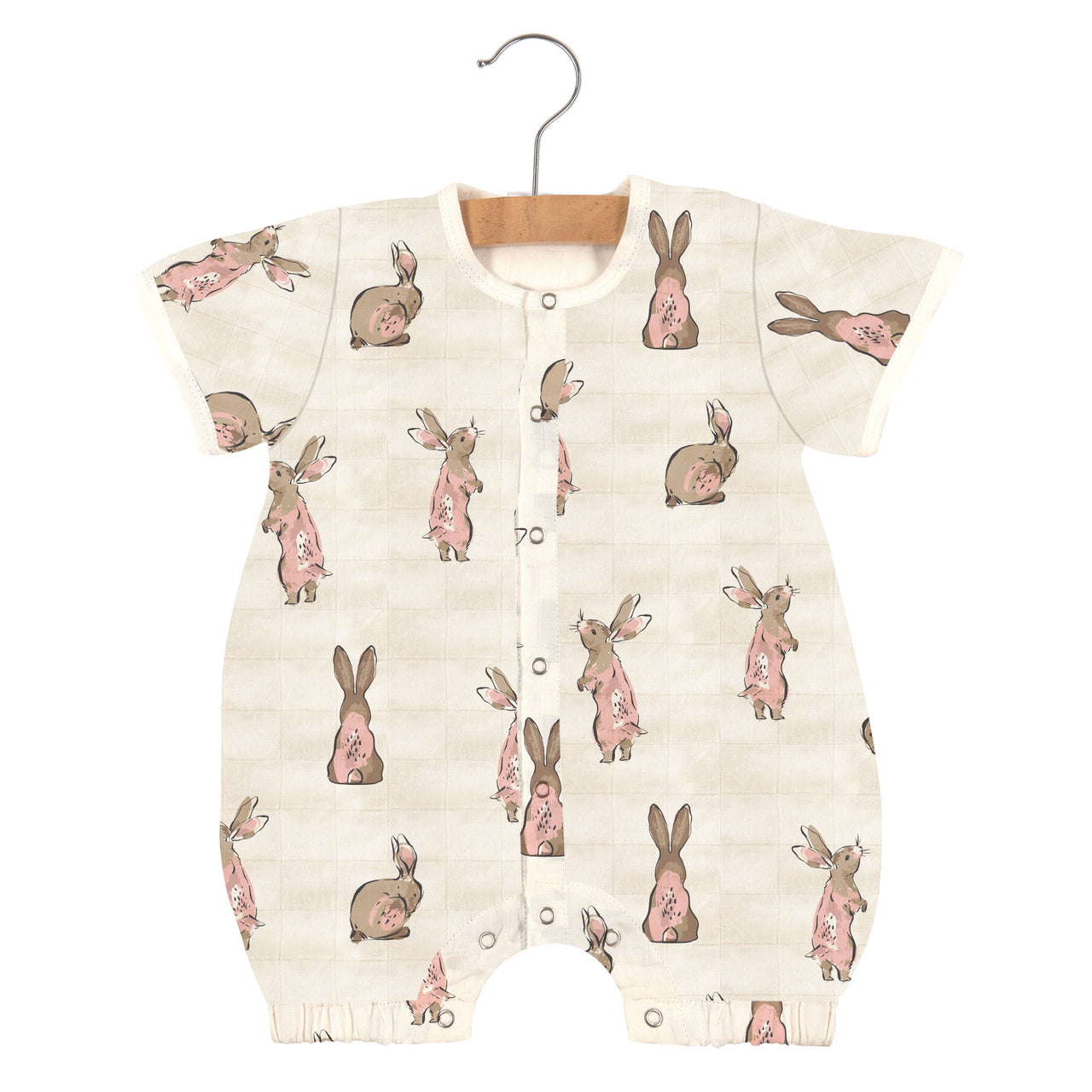 Newcastle - Powder Pink Bunnies Bamboo Newcastle Mini Romper -