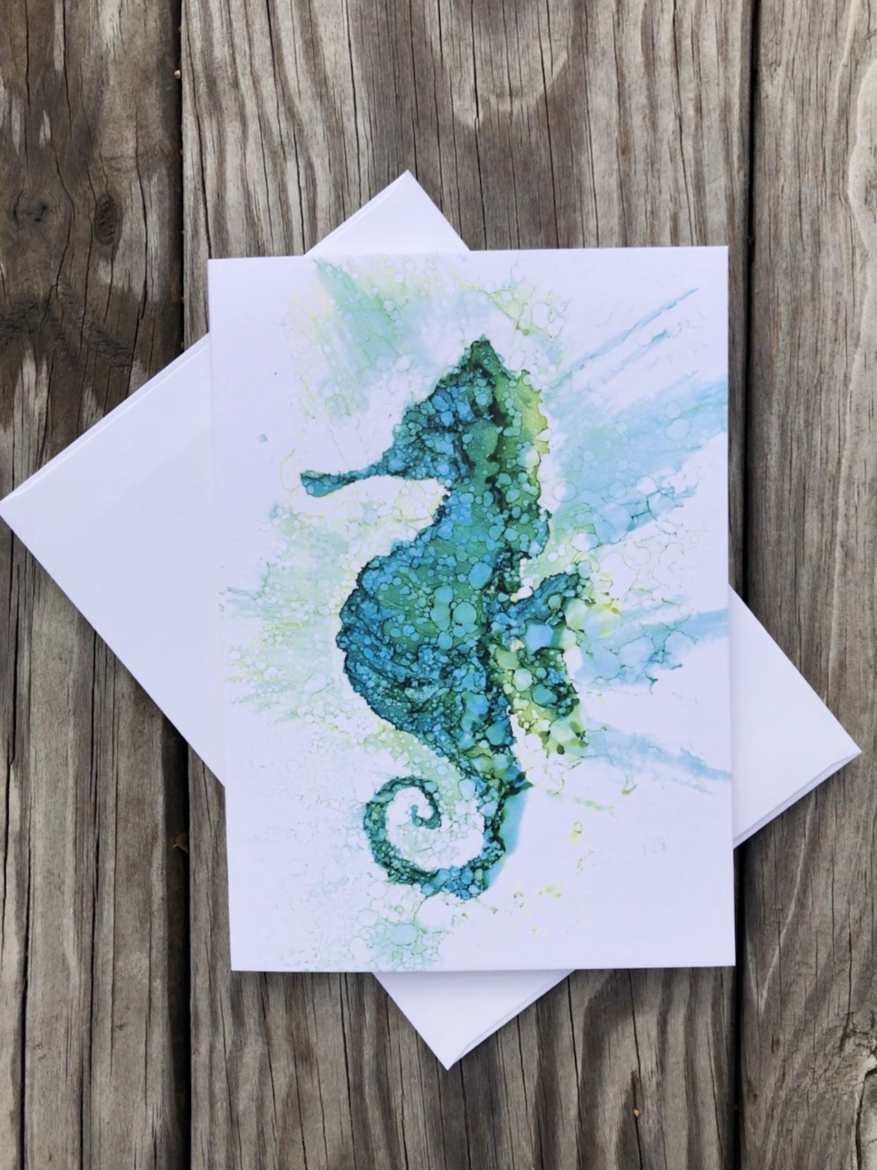 Seahorse : Greeting Card - 5"X7" - 1 OR SET(6) -