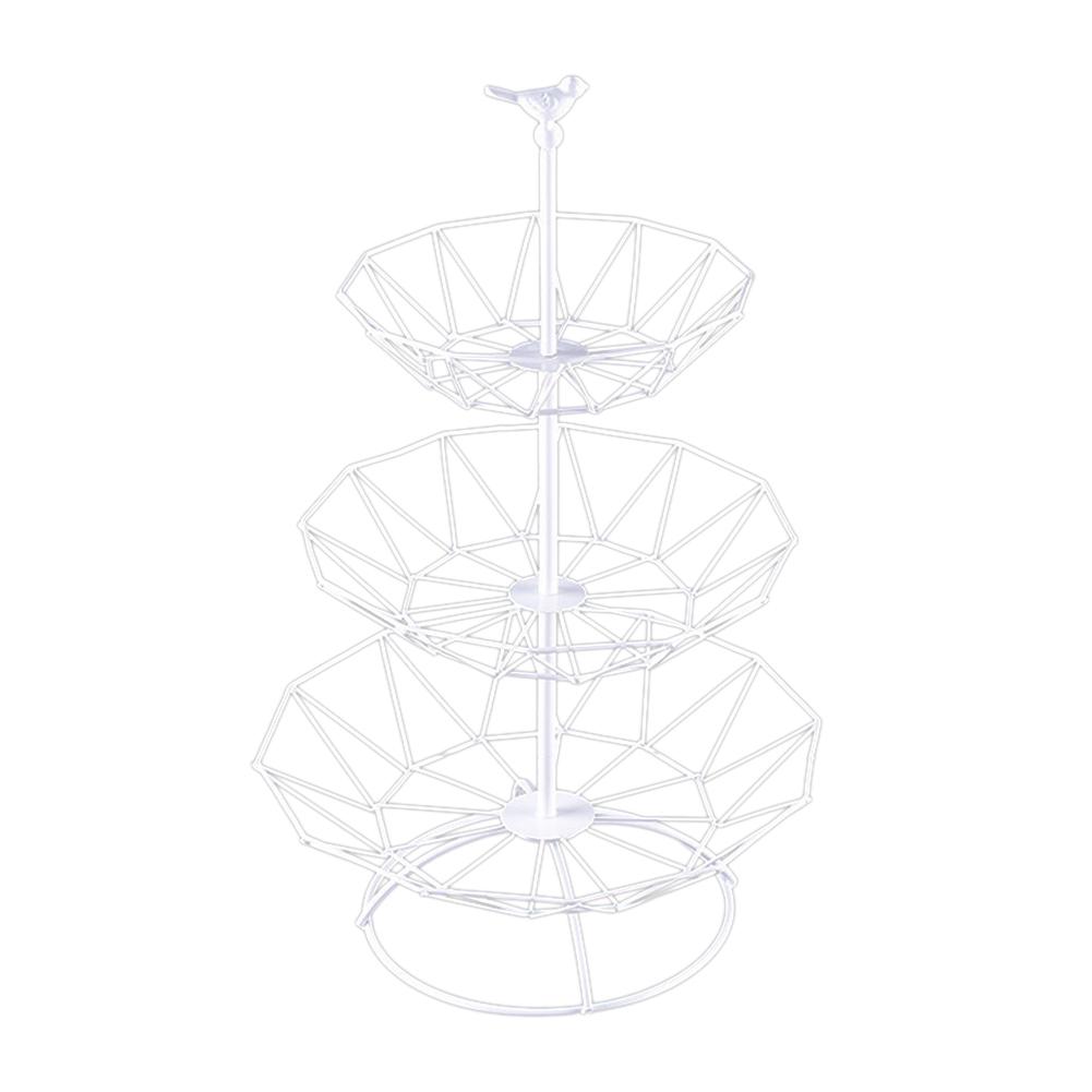 Iron Fruit Basket Stand - 3 Tier Fruit Trays - Cake Trays - Dessert / Snacks Trays - Vegetables - Snacks Storage Tray Stand - [28 DAY DELIVERY] - 11 COLORS/SHAPES/DESIGNS - CHECK 'EM OUT! -