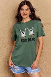 Thumbnail for Simply Love Full Size BOO BEES Graphic Cotton T-Shirt - T - 3 COLORS -