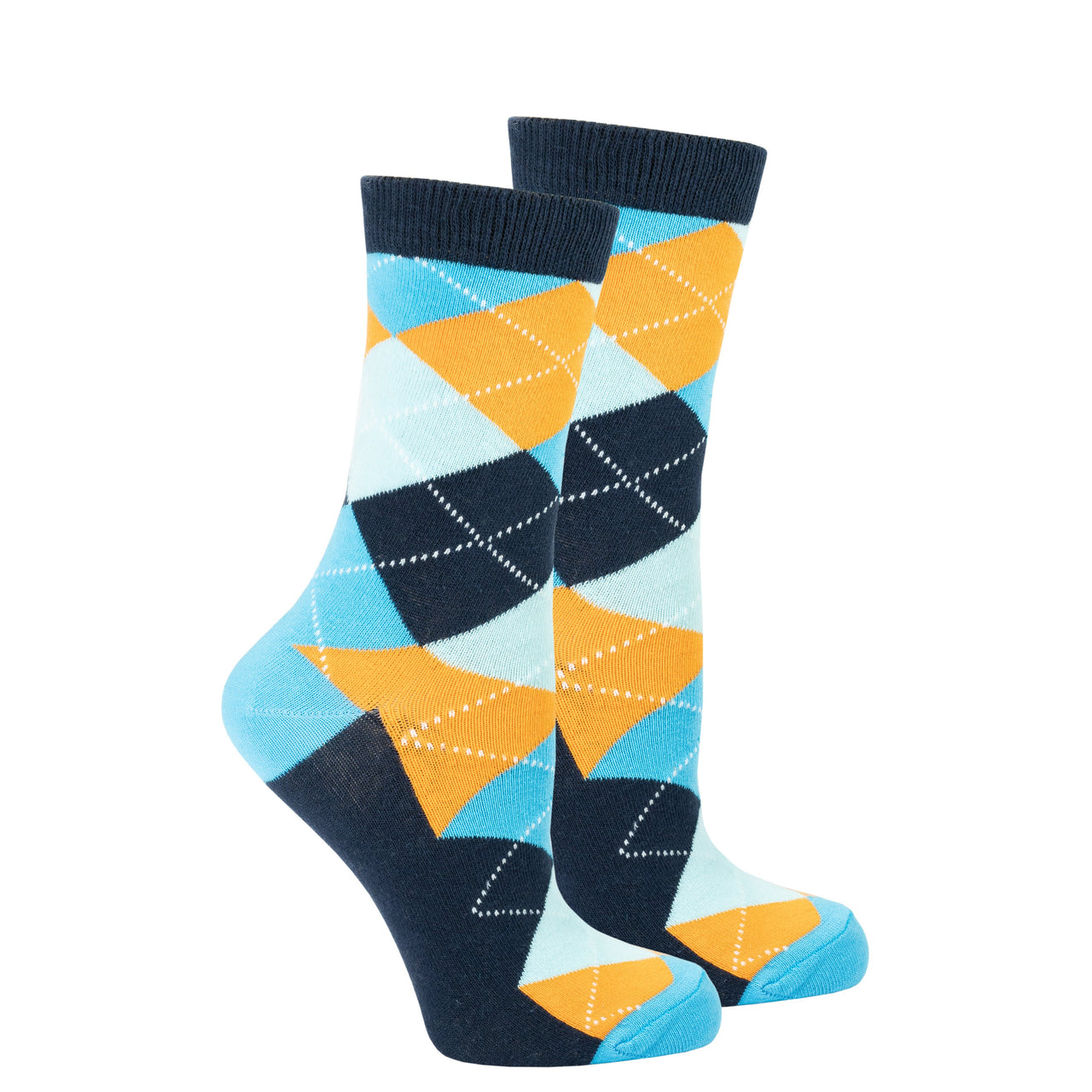 Women's Vibrant Sky Argyle Socks - 1 COLOR -