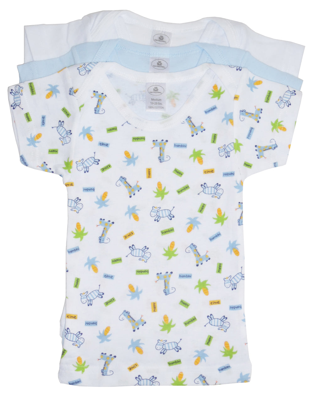 Bambini Printed Boys Short Sleeve Variety Pack - 3 PACK