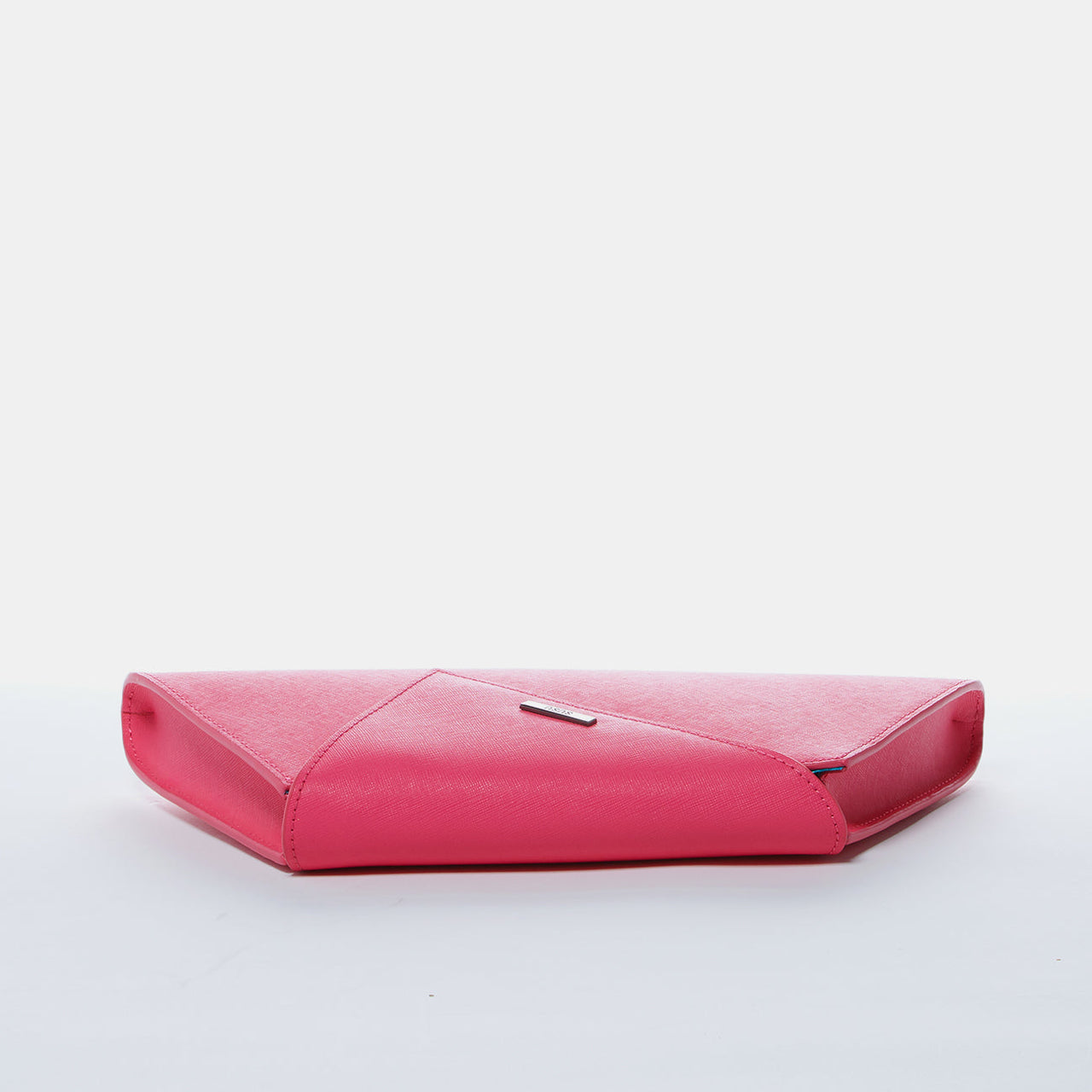 Angelica Hot Pink Leather Clutch Bag -