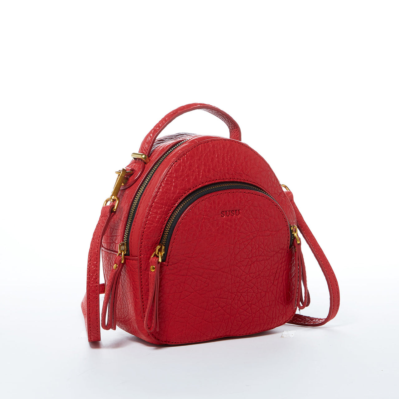 Amanda Red Convertible Backpack Purse -