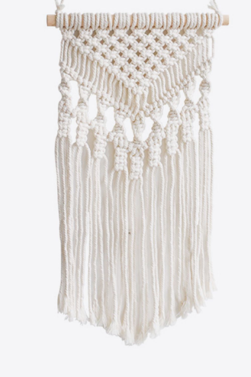 Macrame Fringe Wall Hanging Decor - 25.5" X 15-7" - 17.7" - T - 2 LENGTHS - 2 TASSELS -