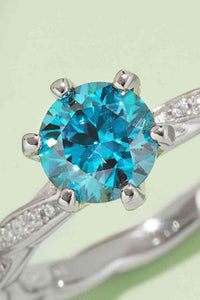 Thumbnail for 1 Carat Moissanite Contrast 925 Sterling Silver Ring