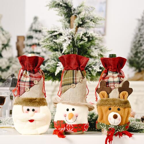 Christmas Wine Bottle Covers - 11.8" - [5-10 DAY DELIVERY] - T - 3 TYPES/STYLES -