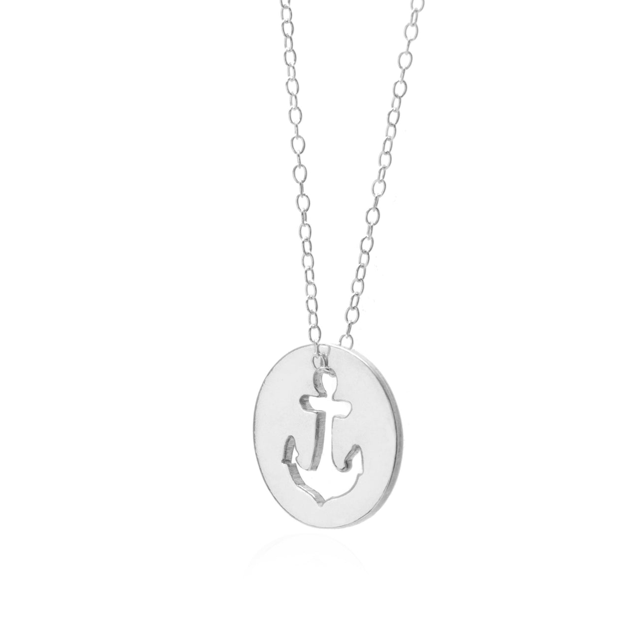 Sincerely Silver - Anchor Necklace - Sterling Silver - 2 PENDANT SIZES -