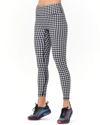 Thumbnail for ReBody - Hybrid Fleece Houndstooth Print Leggings High Waist - 2 COLORS -